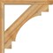 Ekena Millwork Merced Block Rough Sawn Bracket w/ Offset Brace, Western Red Cedar, 4"W x 26"D x 26"H BKT0402X26X26MRC05RWR - alternate 2